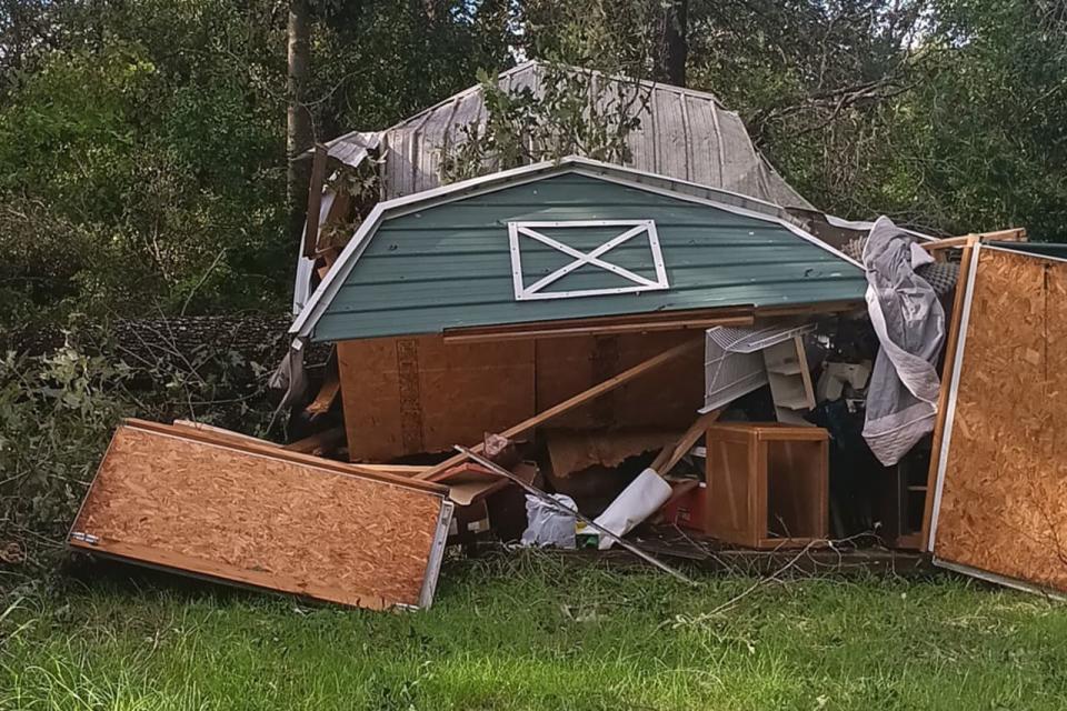 Samantha Tarrant, which she used for her small business before it was destroyed by the hurricane.